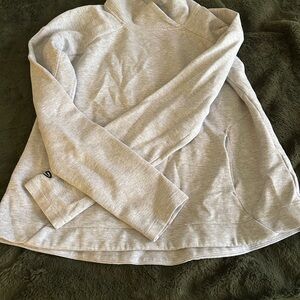 Gray Cowl Neck Sweater with Soft Texture